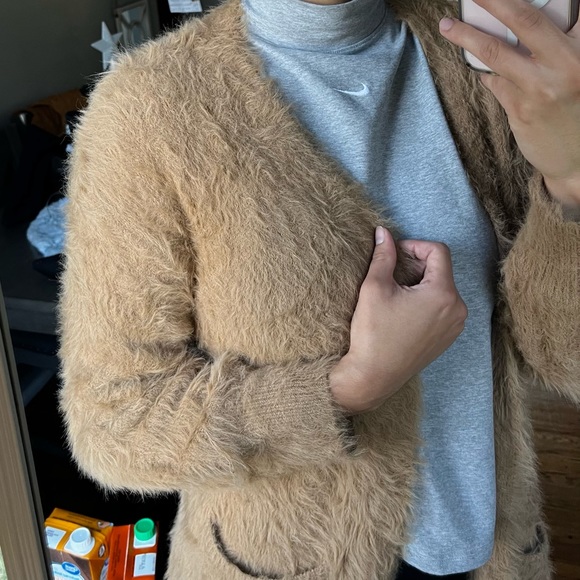 Light brown furry cardigan - Picture 3 of 8